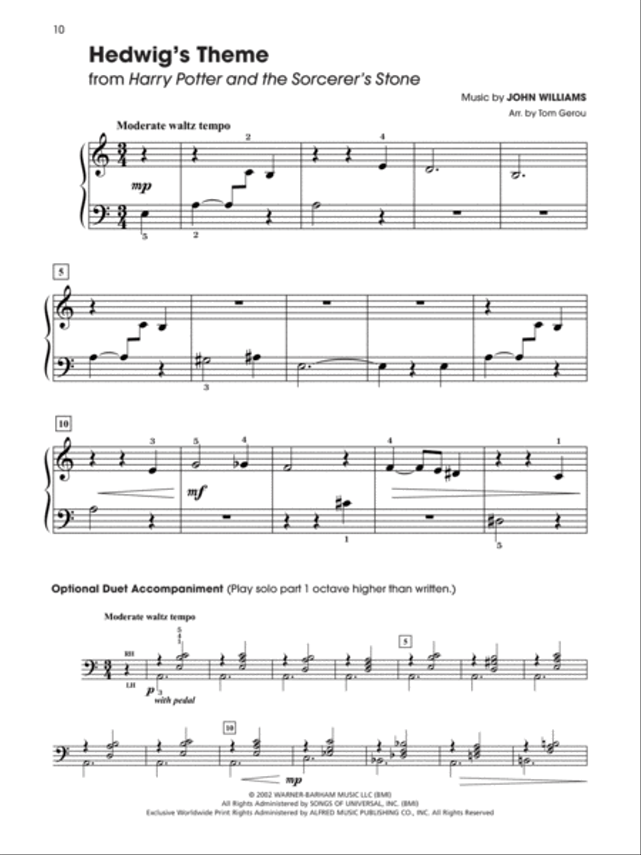 Harry Potter -- Sheet Music from the Complete Film Series Easy Piano scores gallery preview page 3