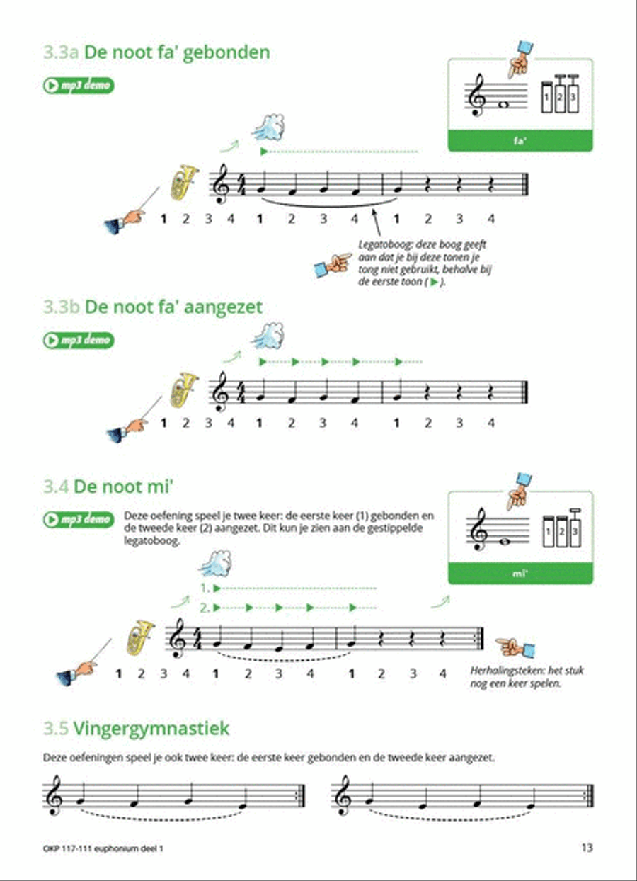 Samen Leren Samenspelen Vlaams Deel 1 Euphonium scores gallery preview page 6