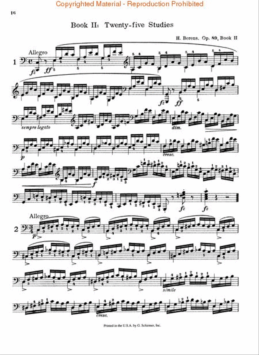 Training of the Left Hand, Op. 89