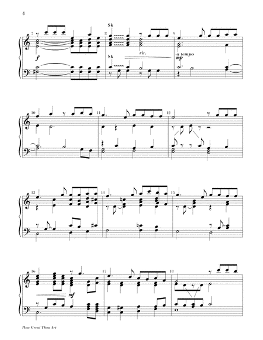 How Great Thou Art 5-Octaves scores gallery preview page 5