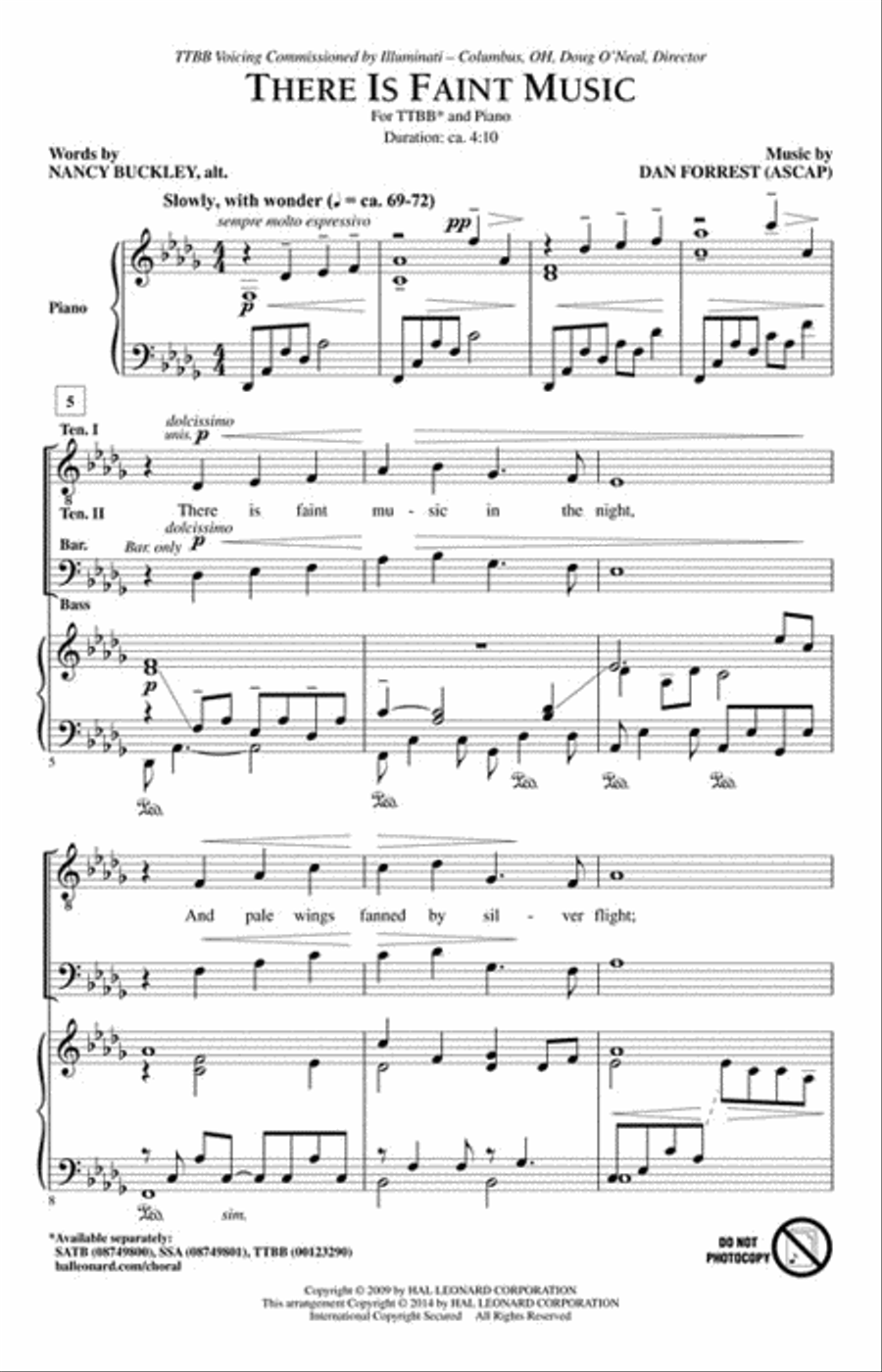 There Is Faint Music There Is Faint Music TTBB scores gallery preview page 2