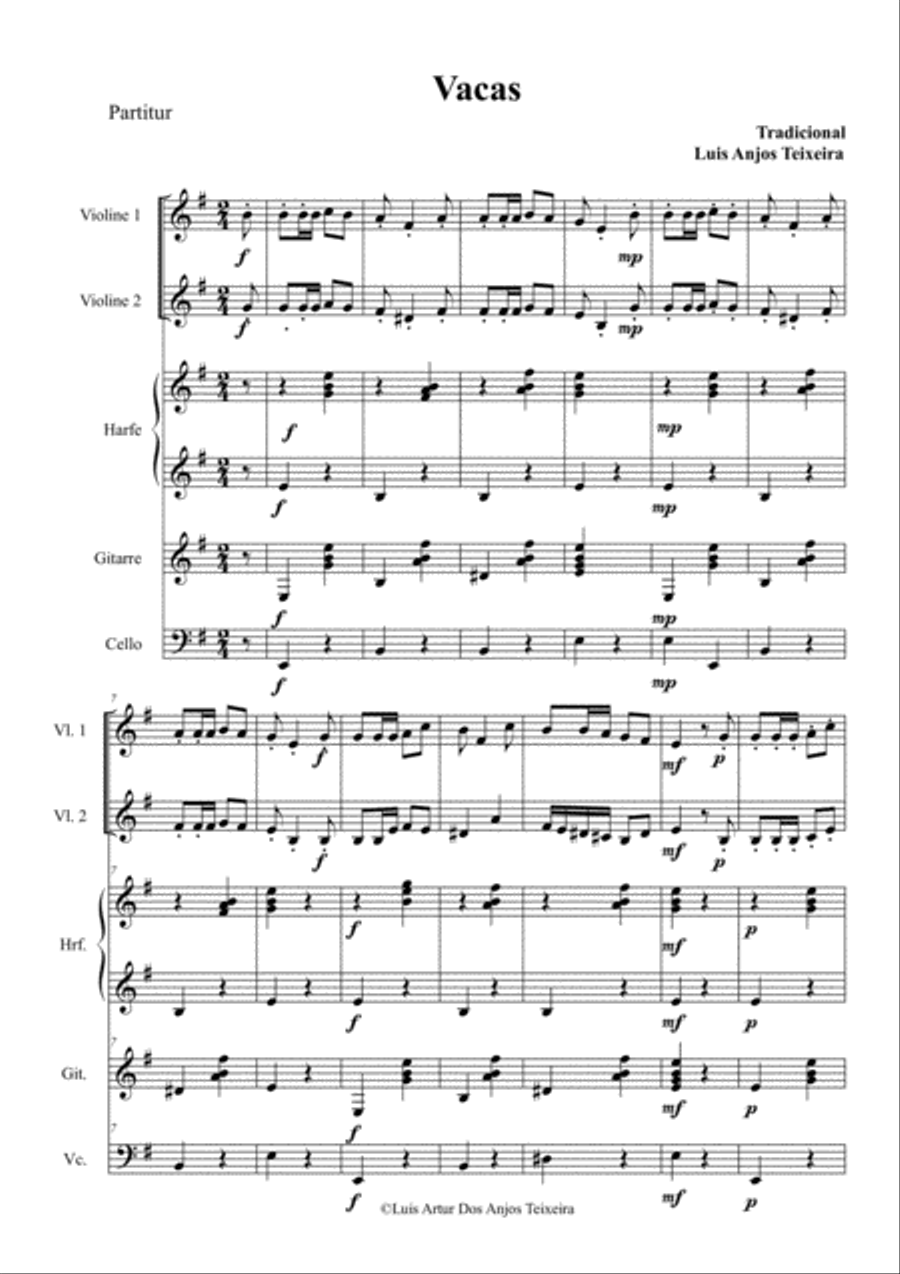 Vacas Small Ensemble scores gallery preview page 3
