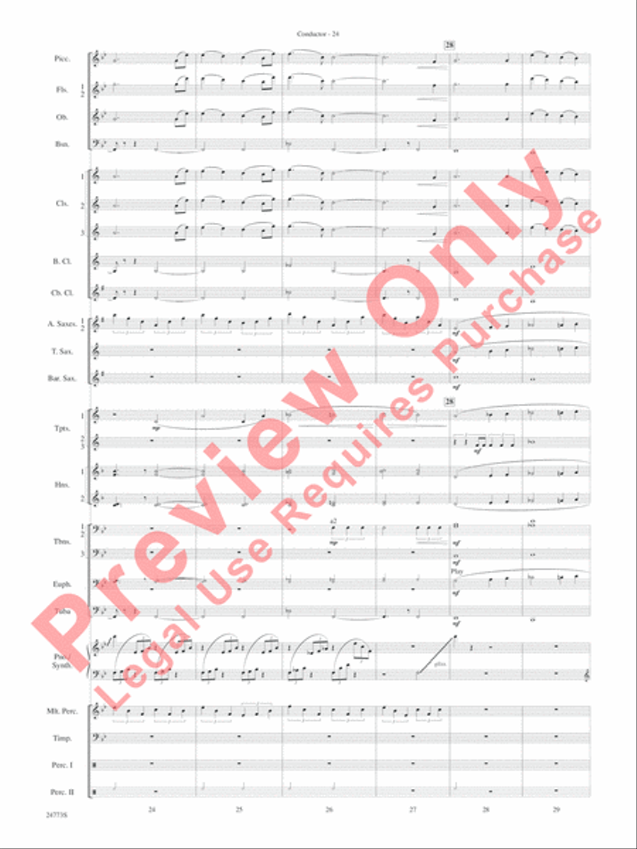 Suite from The Star Wars Epic - Part II Concert Band scores gallery preview page 27