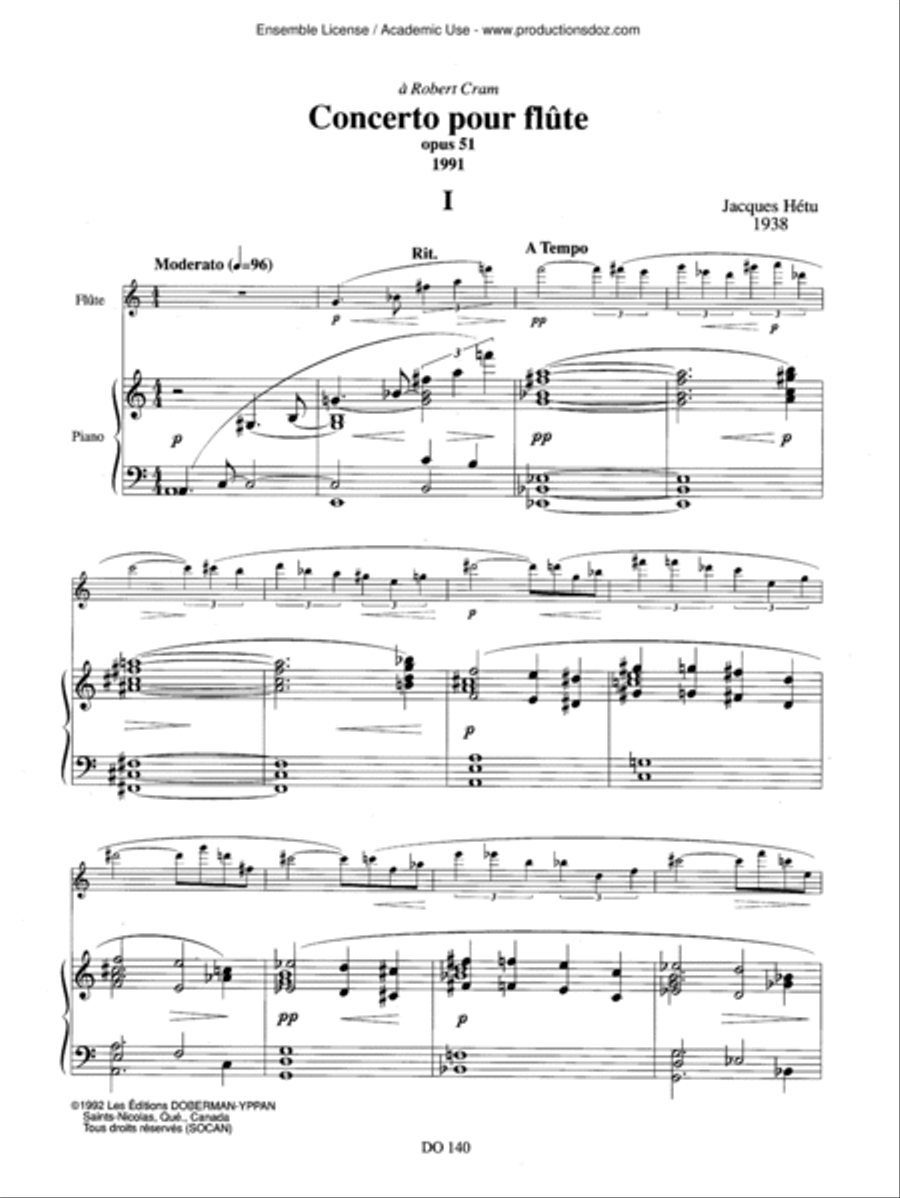 Concerto for flute op. 51 (pno red) Flute Solo scores gallery preview page 4
