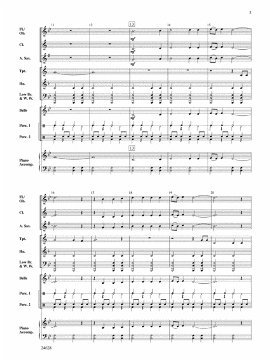The Little Drummer Boy Concert Band scores gallery preview page 3