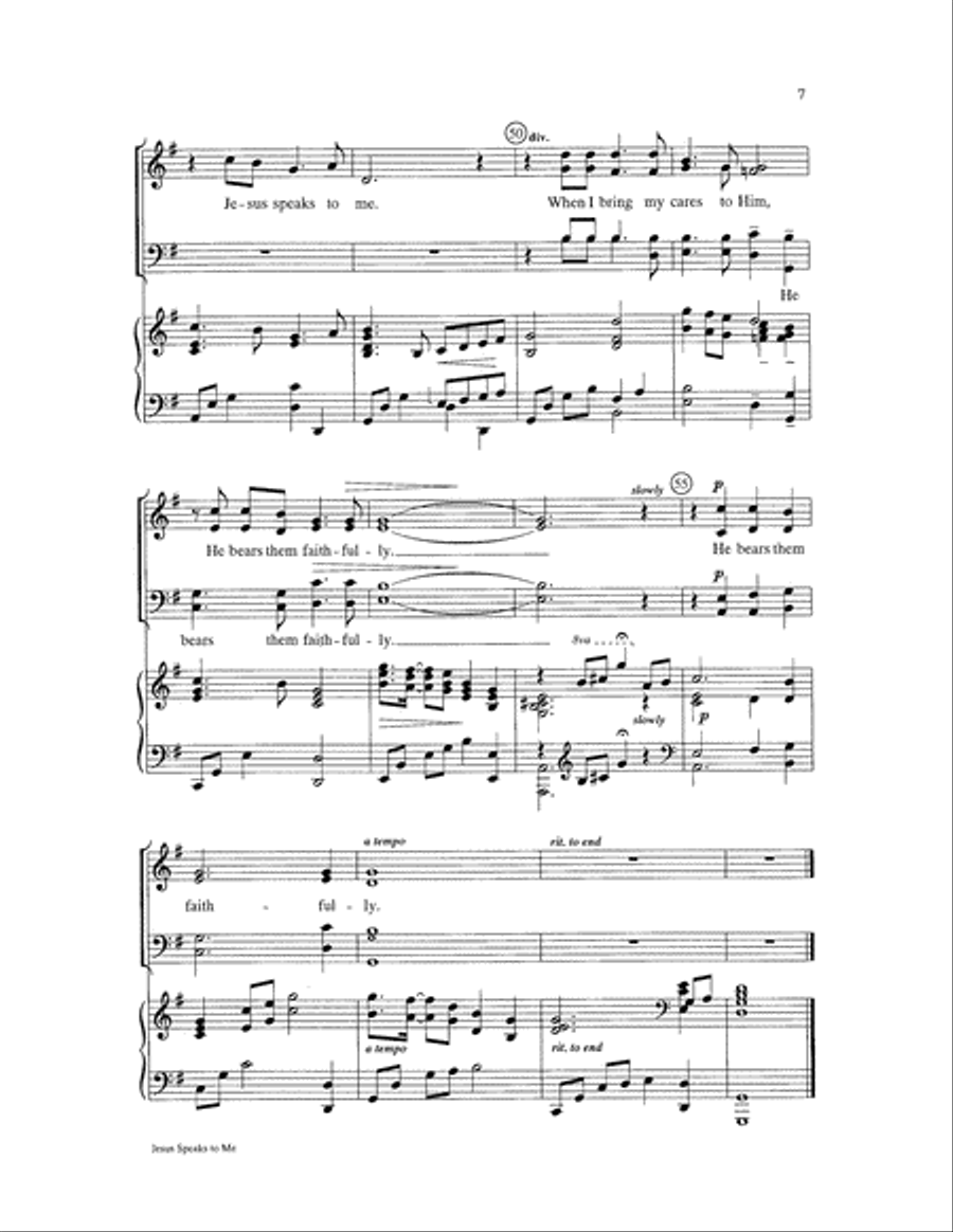 Jesus Speaks to Me Choir scores gallery preview page 7