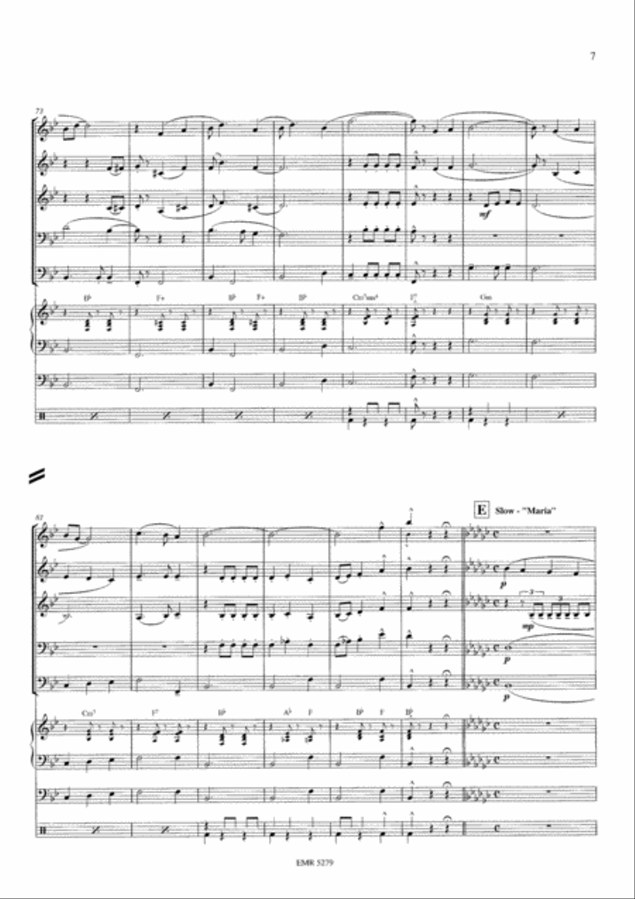 West Side Story Brass Ensemble scores gallery preview page 7