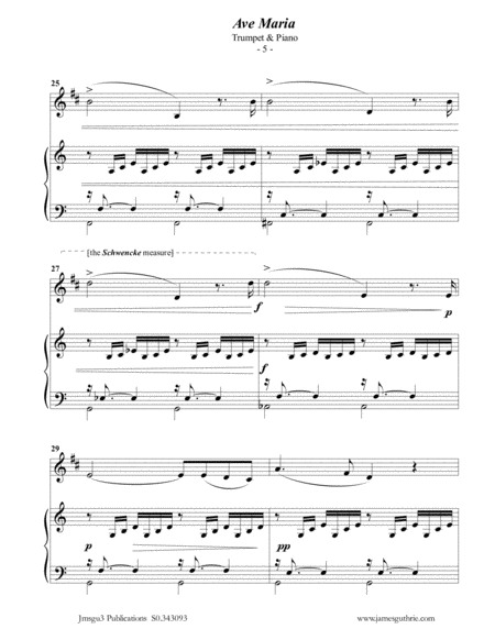 Bach-Gounod: Ave Maria, Schwencke version for Trumpet & Piano image number null