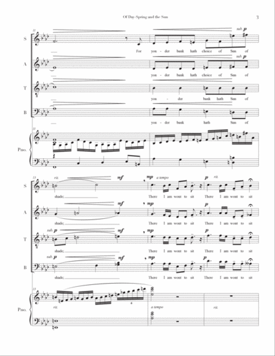 Of day-spring and the Sun ( s a t b + piano ) 4-Part scores gallery preview page 3