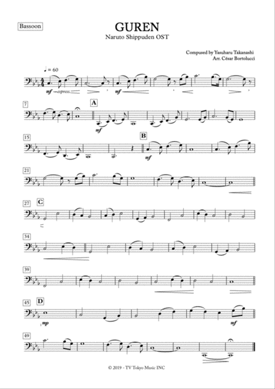 Theme Guren Bassoon scores gallery preview page 2