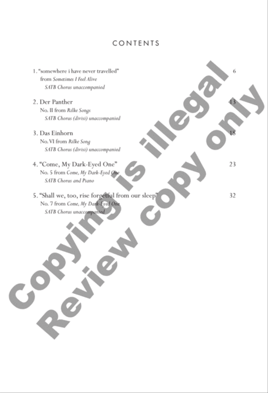 Selected Secular Choral Works of Julian Wachner 4-Part scores gallery preview page 23