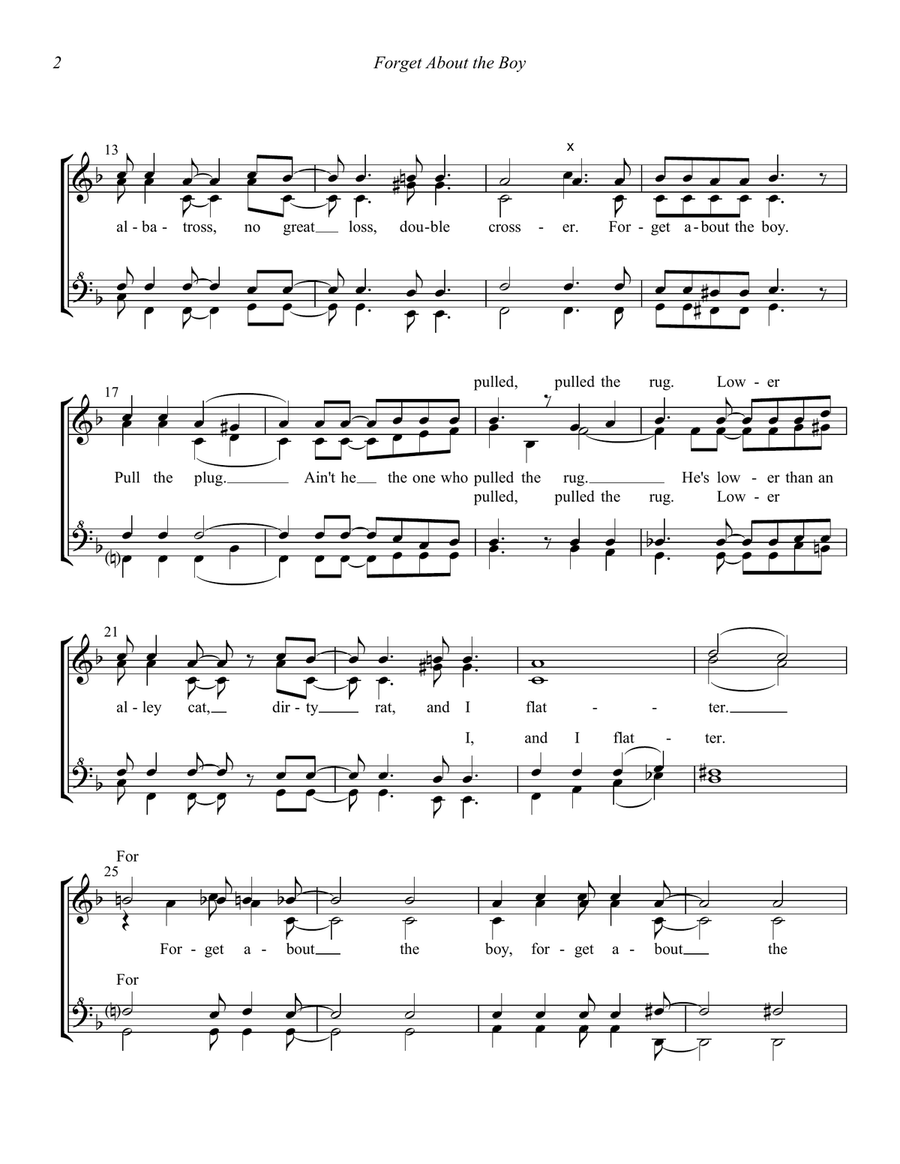 Forget About The Boy Forget About The Boy SSA scores gallery preview page 2