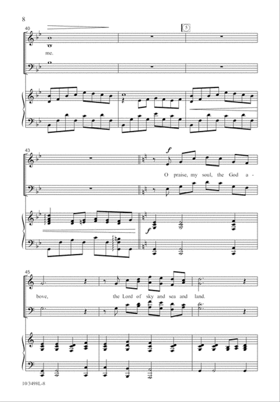 You Knew Me, Lord 4-Part scores gallery preview page 9