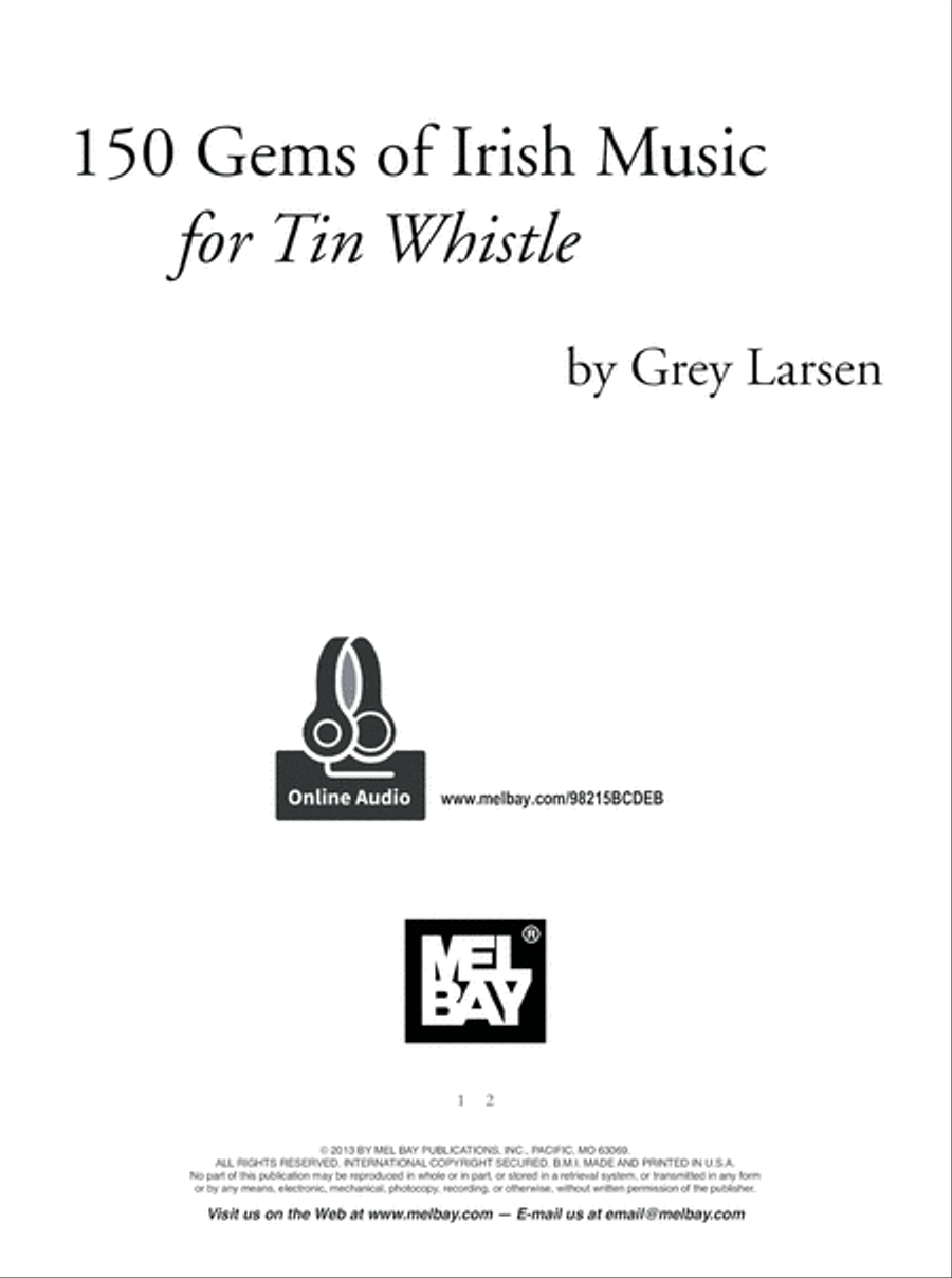 150 Gems of Irish Music for Tin Whistle Tin Whistle scores gallery preview page 7
