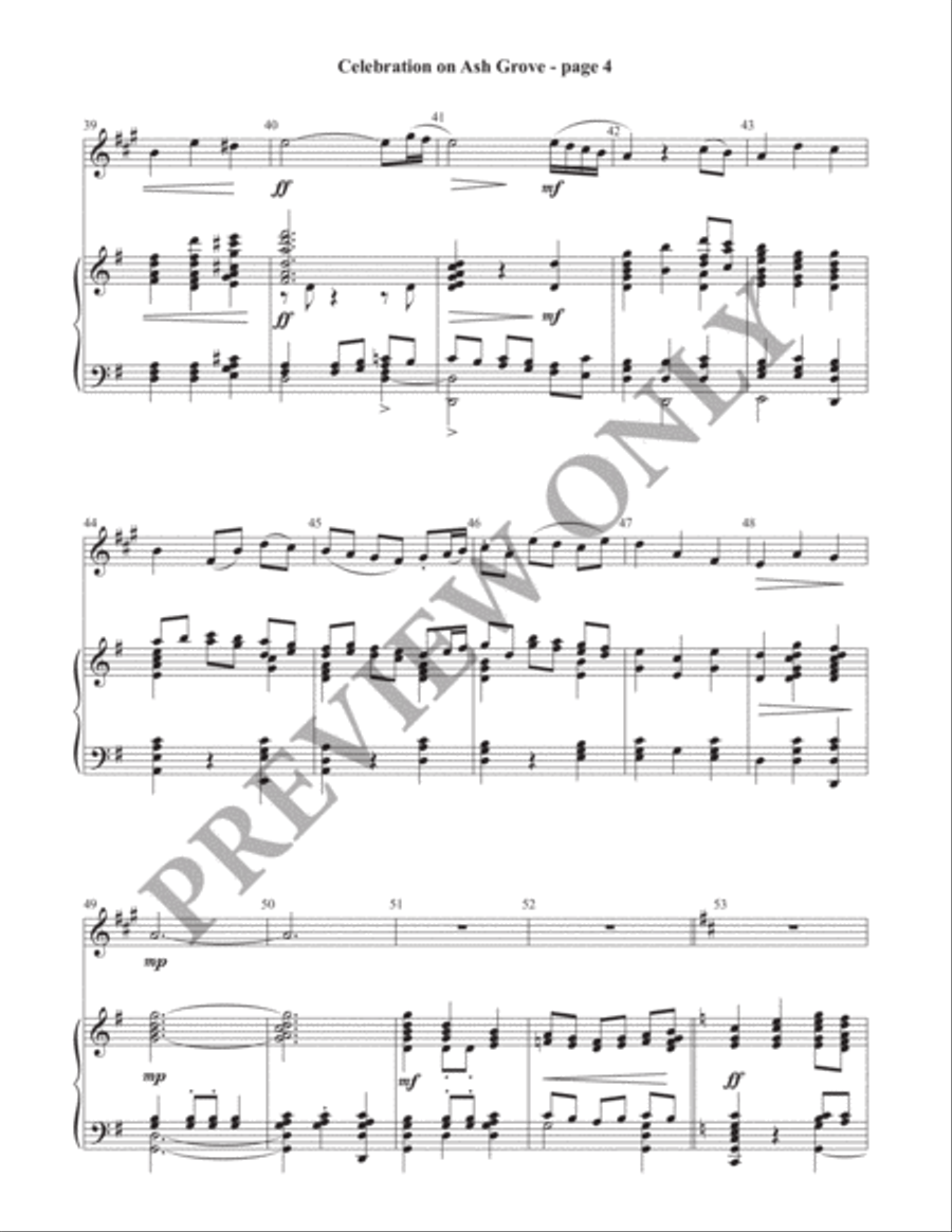 Celebration on ASH GROVE Director's Score (Print) Handbell Choir scores gallery preview page 5