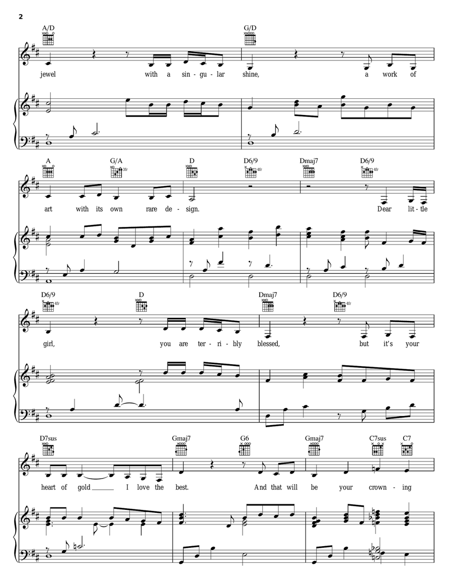 Your Crowning Glory Your Crowning Glory Piano, Vocal, Guitar scores gallery preview page 2