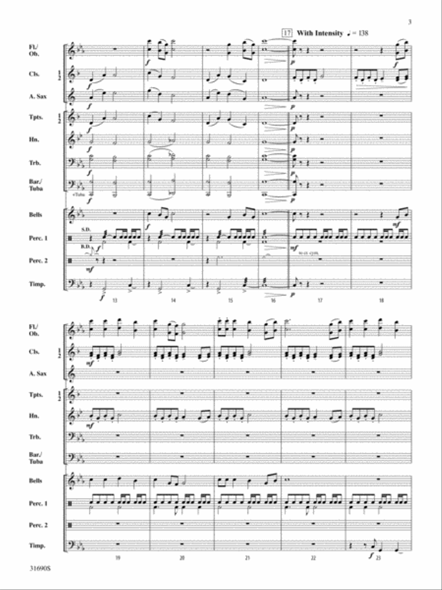 Big Raven: Score Concert Band scores gallery preview page 3
