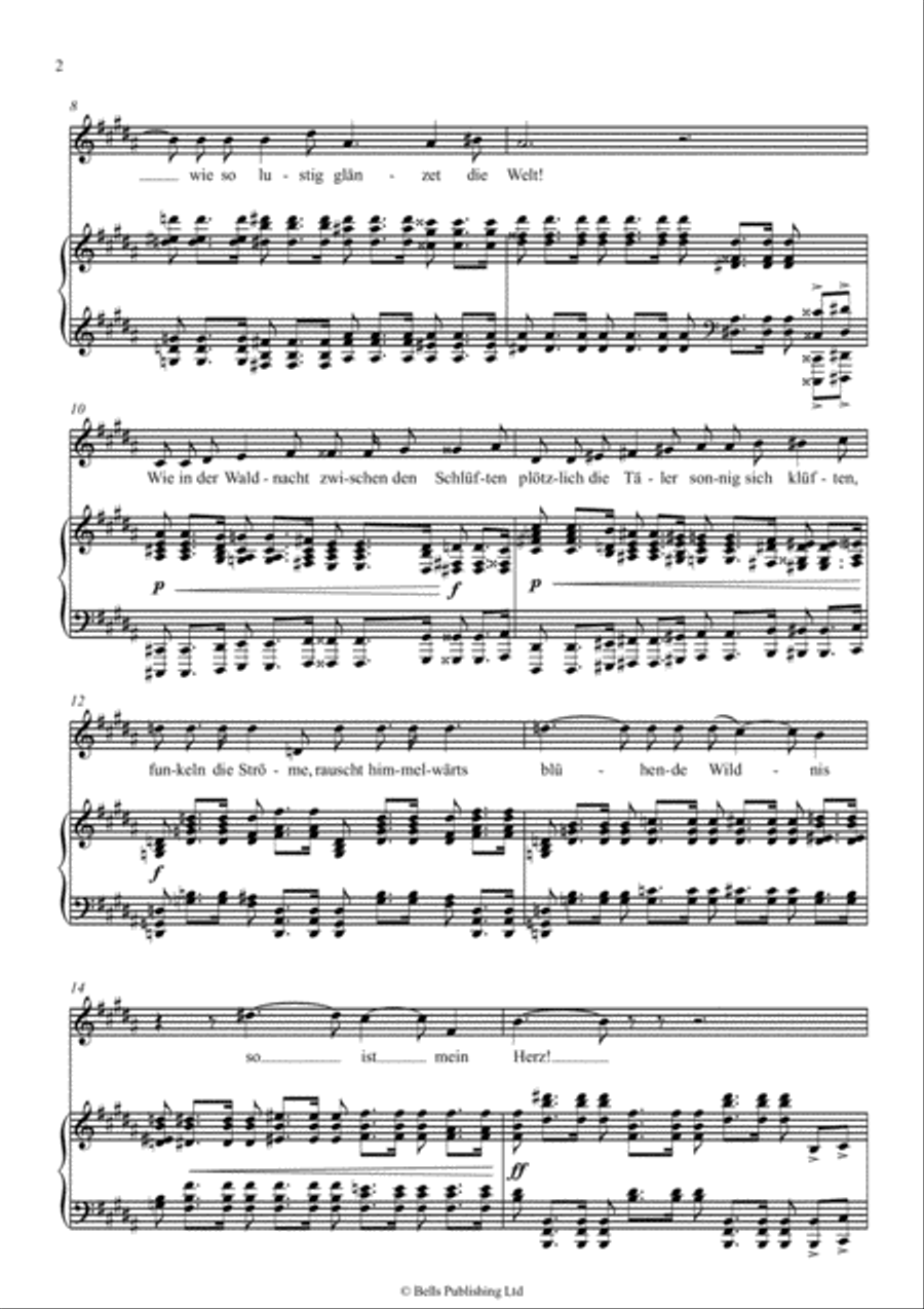 Liebesgluck (B Major) Voice Solo scores gallery preview page 2