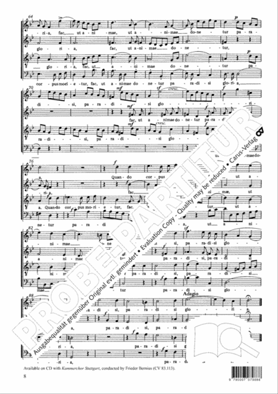 Stabat Mater in G minor 4-Part scores gallery preview page 9