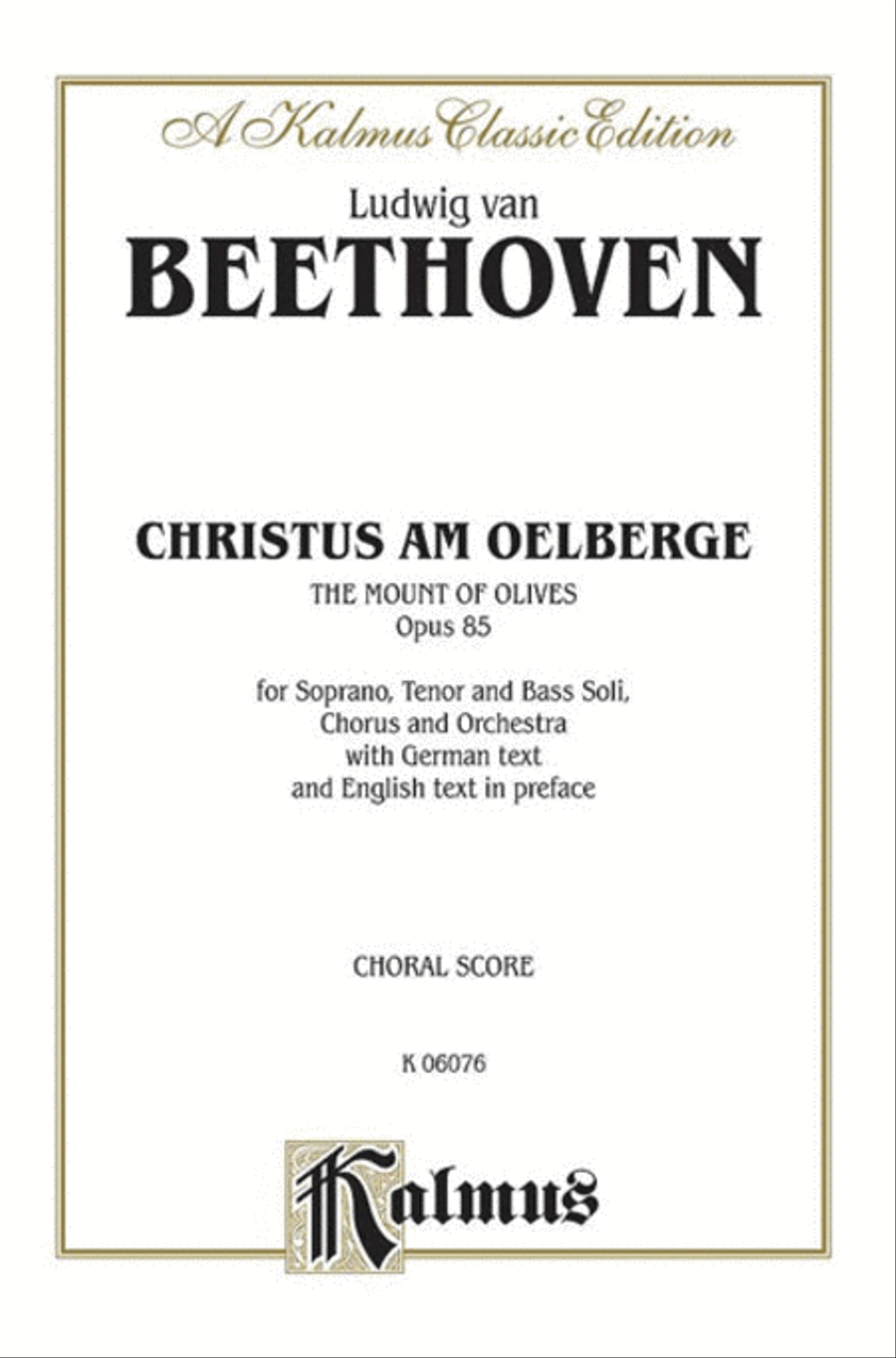 Christ at Mt. Olive, Op. 85 (Christus am Oelberge) 4-Part scores gallery preview page 1