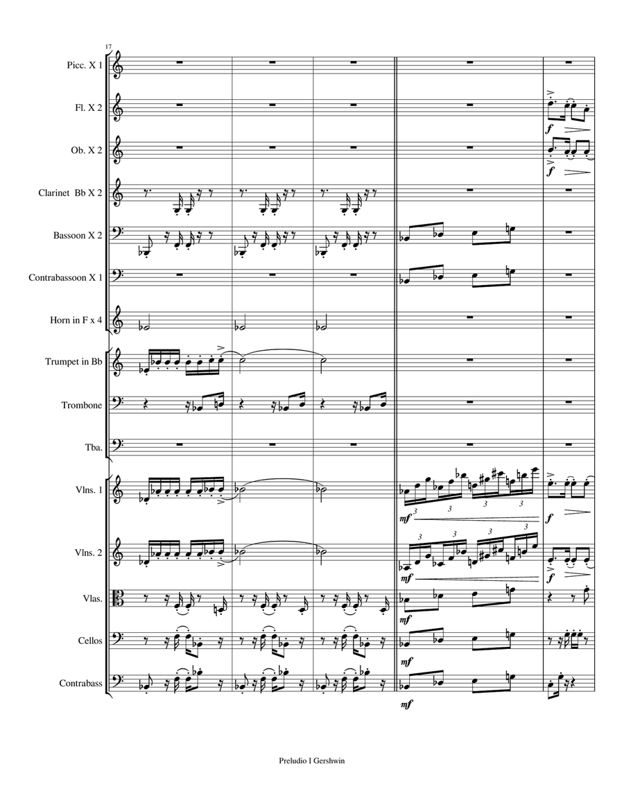 Prelude Nº 1 Full Orchestra scores gallery preview page 5