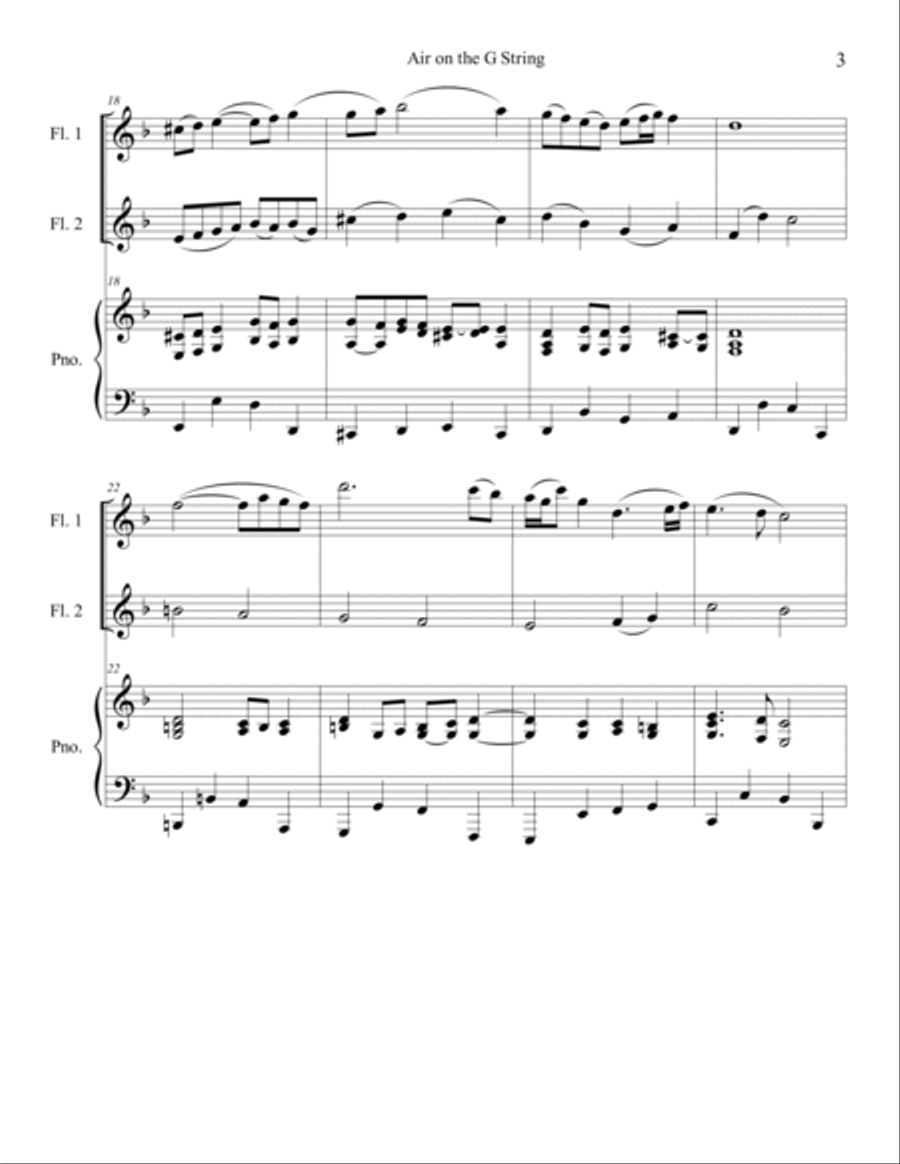 10 Wedding Duets for 2 Flutes and Piano Flute Duet scores gallery preview page 5
