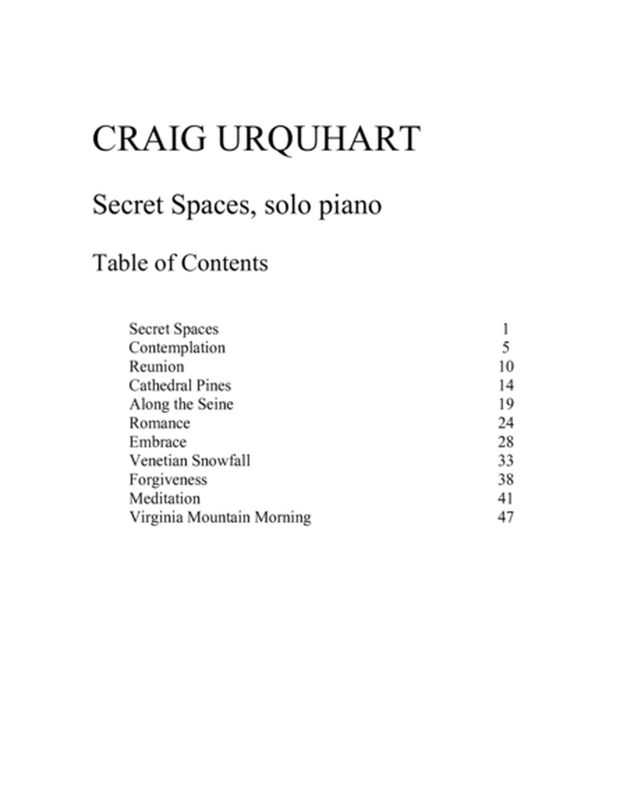 Craig Urquhart - SECRET SPACES (Complete album)