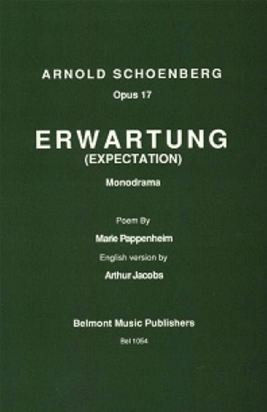 Erwartung libretto, Op. 17 Libretti scores gallery preview page 1