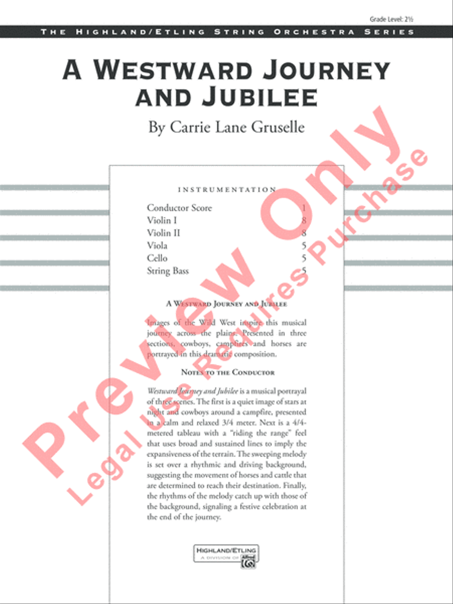 A Westward Journey and Jubilee String Orchestra scores gallery preview page 2