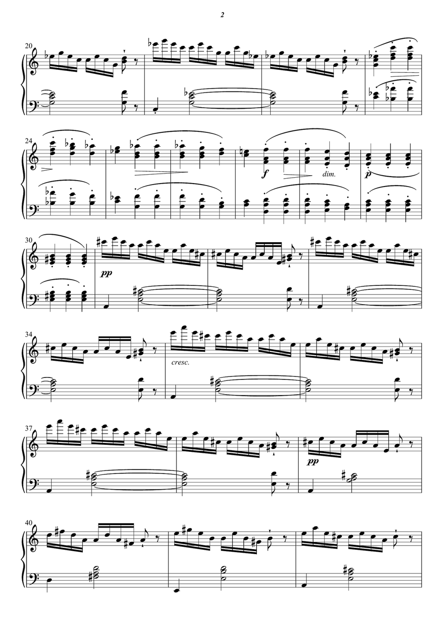 Impromptu A(b)- major Opus 90, D 899, No.4 Piano Solo scores gallery preview page 2