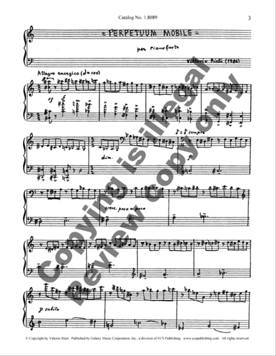 Perpetuum Mobile Perpetuum Mobile Piano Solo scores gallery preview page 3