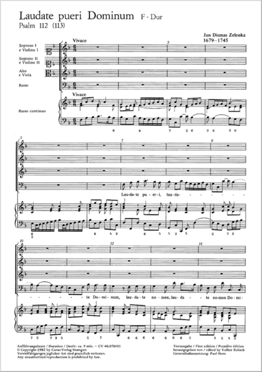 Laudate pueri Dominum in F Choir scores gallery preview page 2