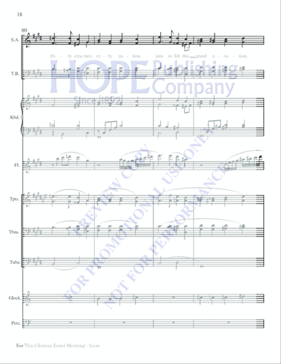 For This Glorious Easter Morning Choir scores gallery preview page 18