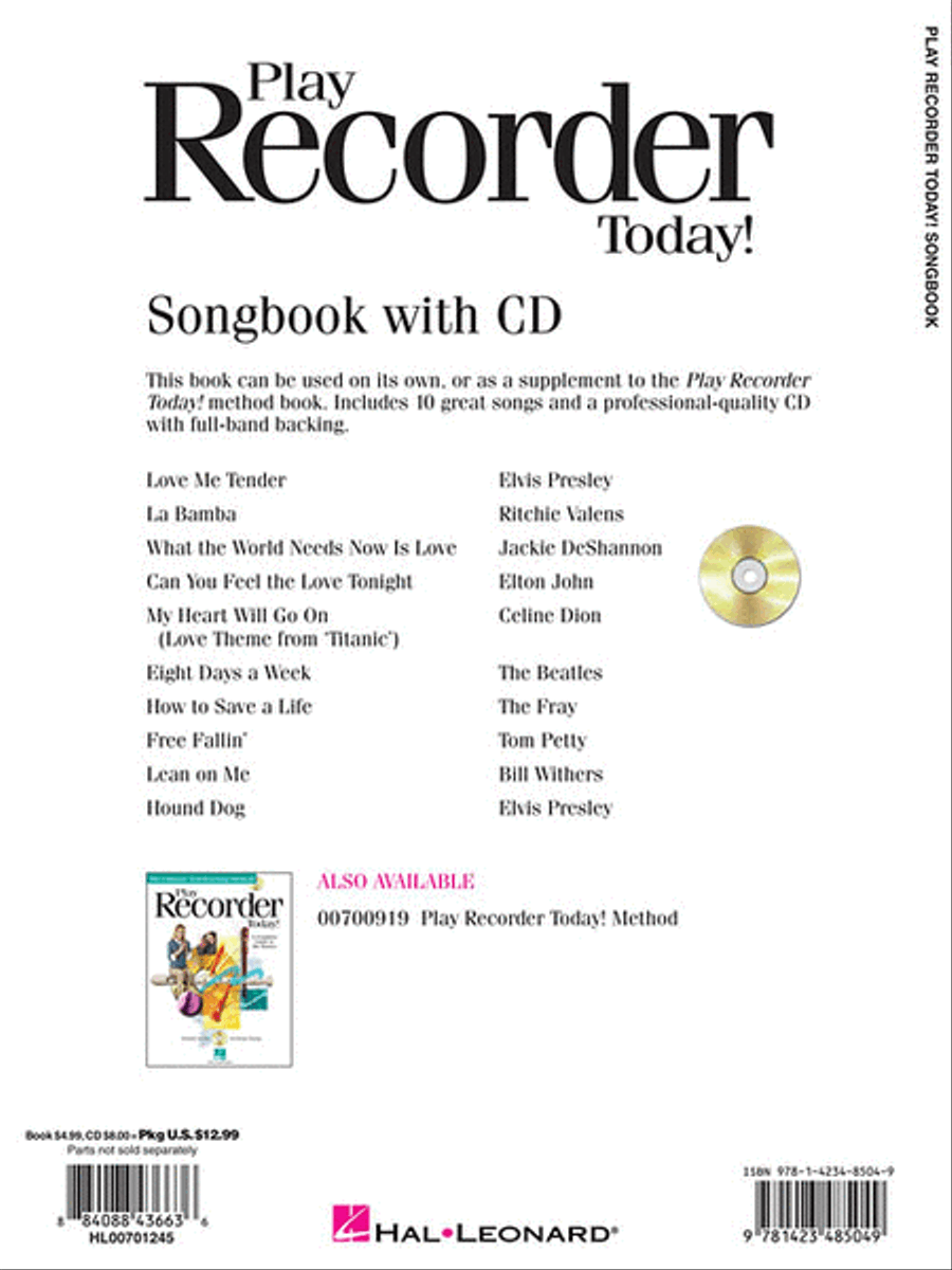 Play Recorder Today! Songbook