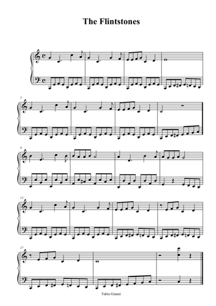the flinstones (easy piano)