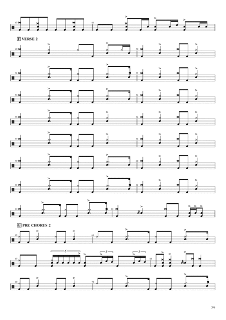 Hot Blooded Drum Set scores gallery preview page 3