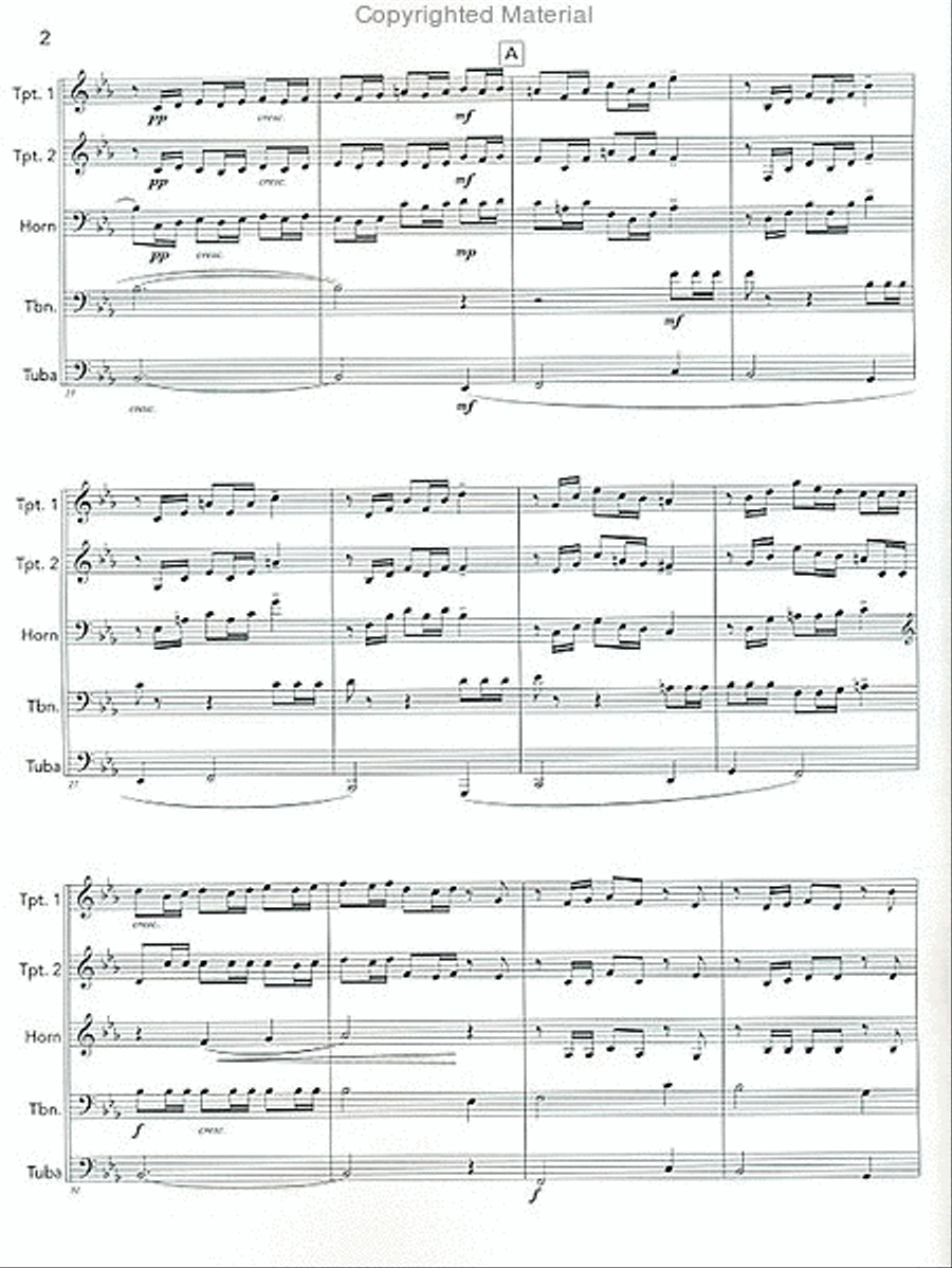 First Suite in Eb Brass Quintet scores gallery preview page 3