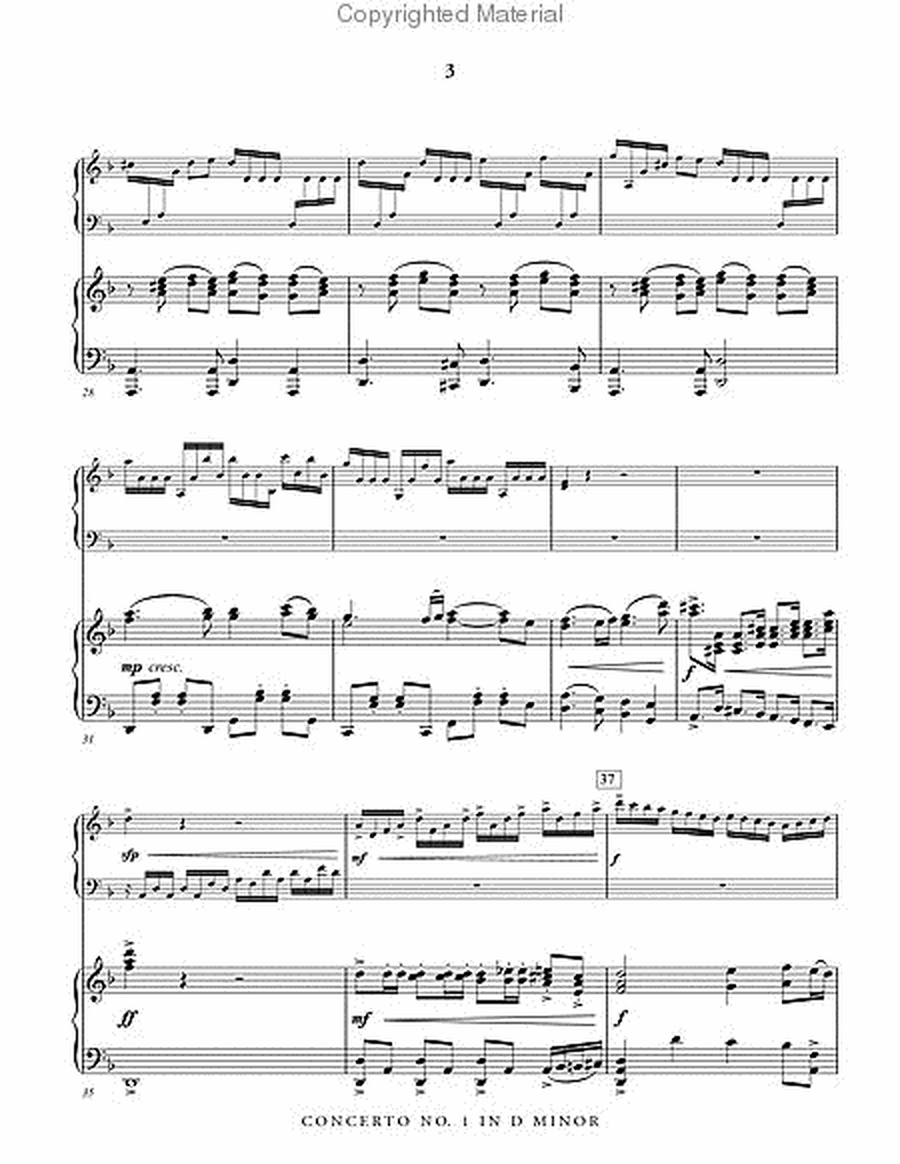 Concerto No. 1 in D Minor for Marimba (piano reduction)