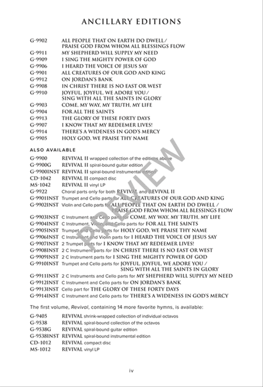Revival II - Spiral edition Hymn Anthems scores gallery preview page 6