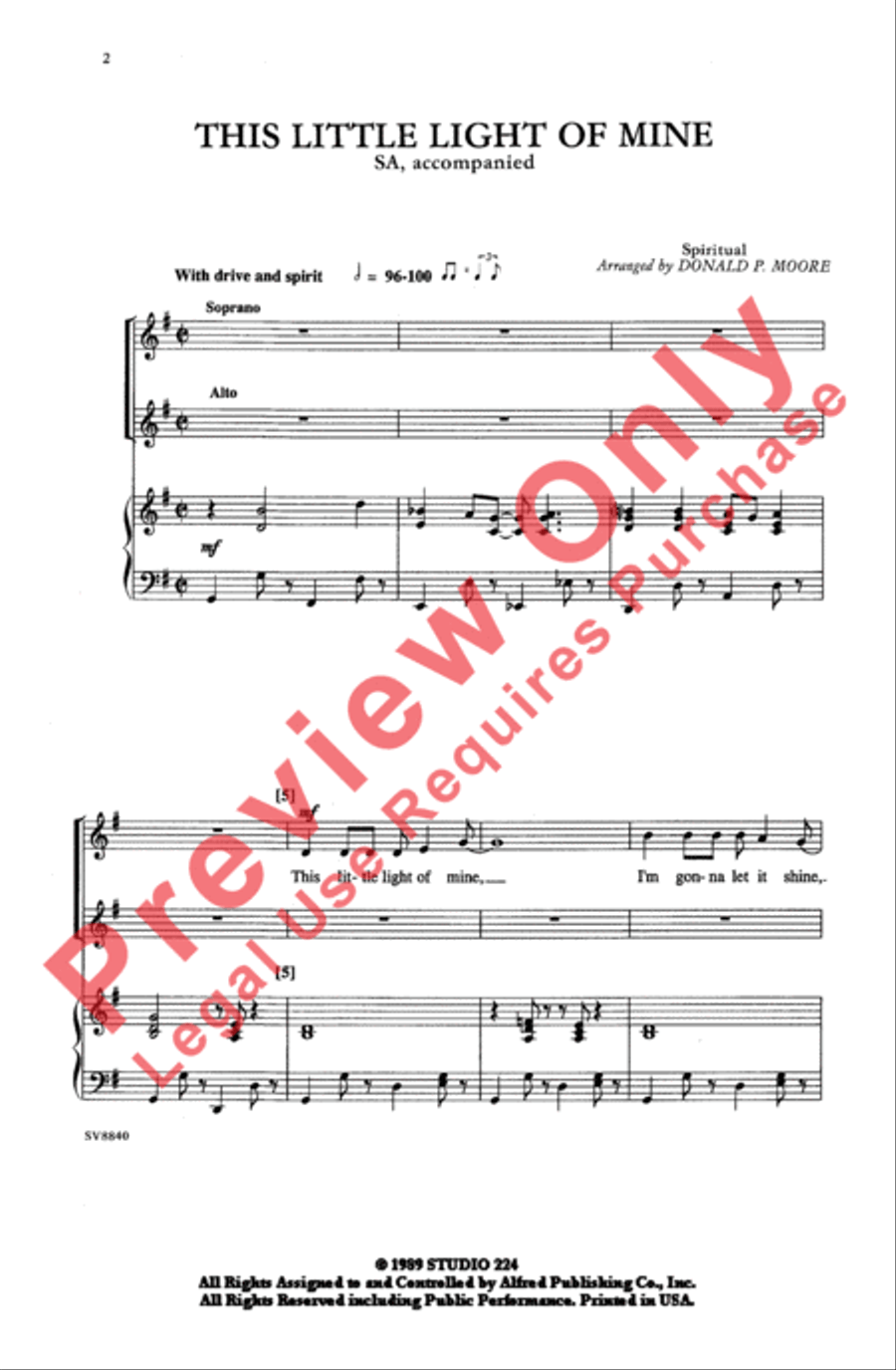 This Little Light of Mine 2-Part scores gallery preview page 2