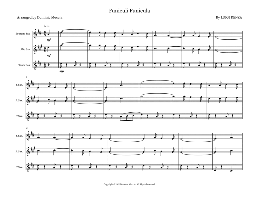Funiculi Funicula Small Ensemble scores gallery preview page 1