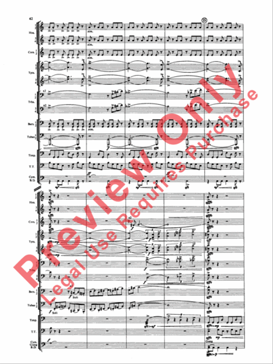 Symphony for Brass and Percussion (score only) Concert Band scores gallery preview page 45