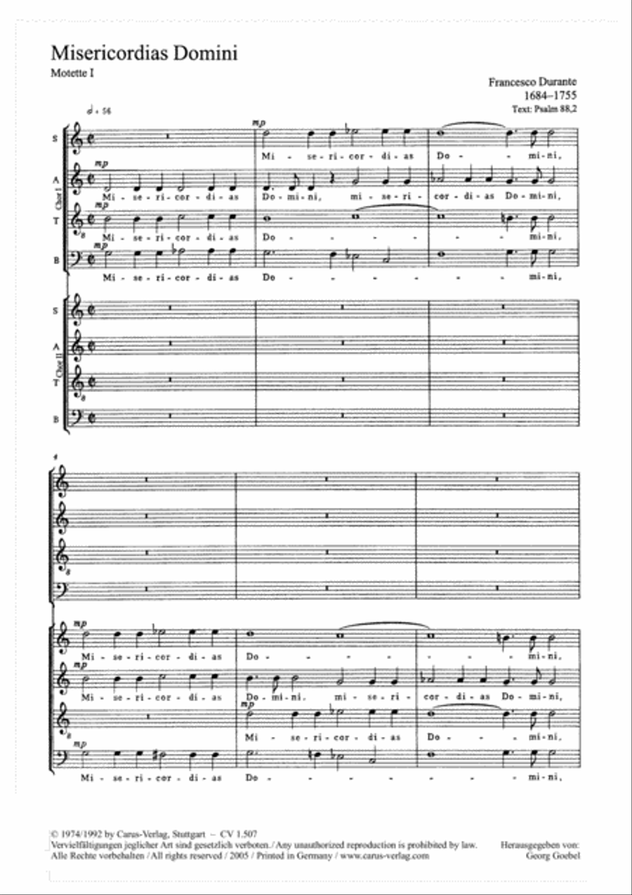 Misericordias Domini 4-Part scores gallery preview page 2