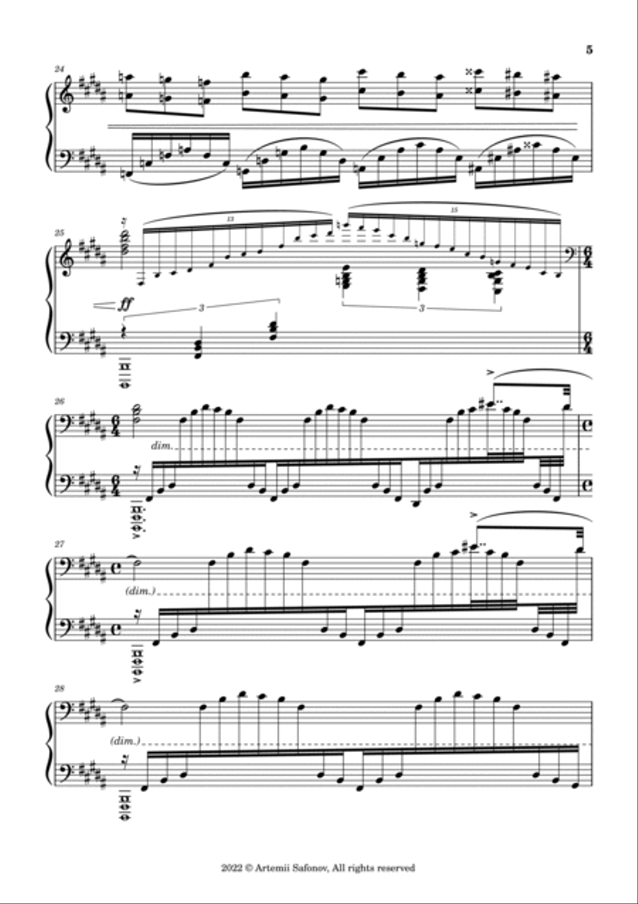 Space Piano Solo scores gallery preview page 5