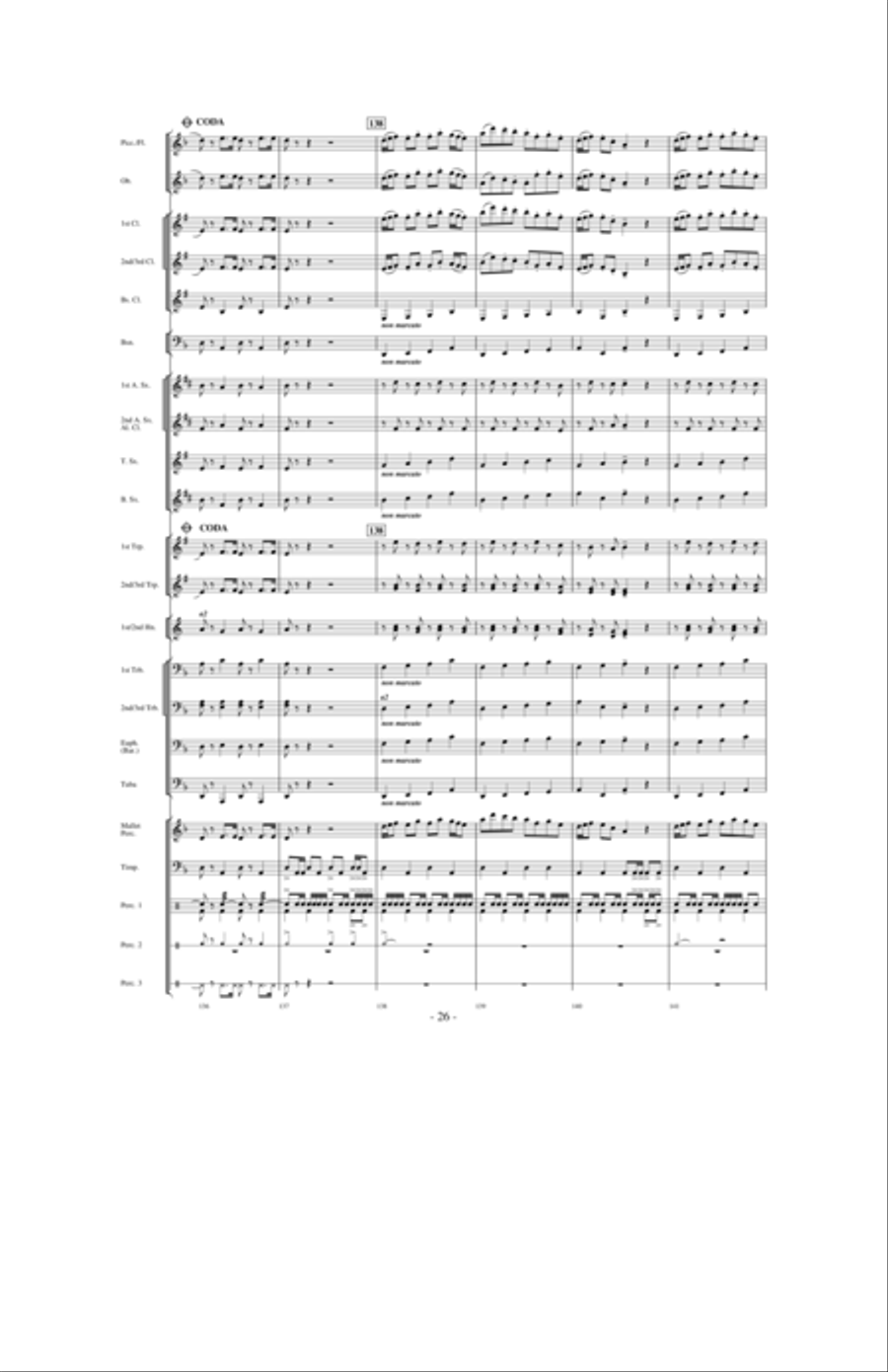 Quest of the Undaunted Knight Concert Band scores gallery preview page 25