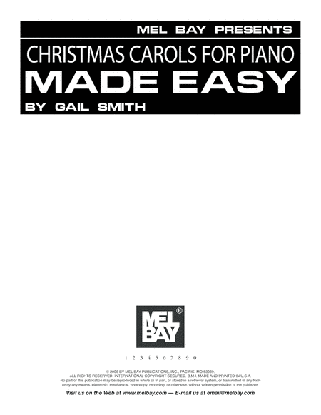 Christmas Carols for Piano Made Easy