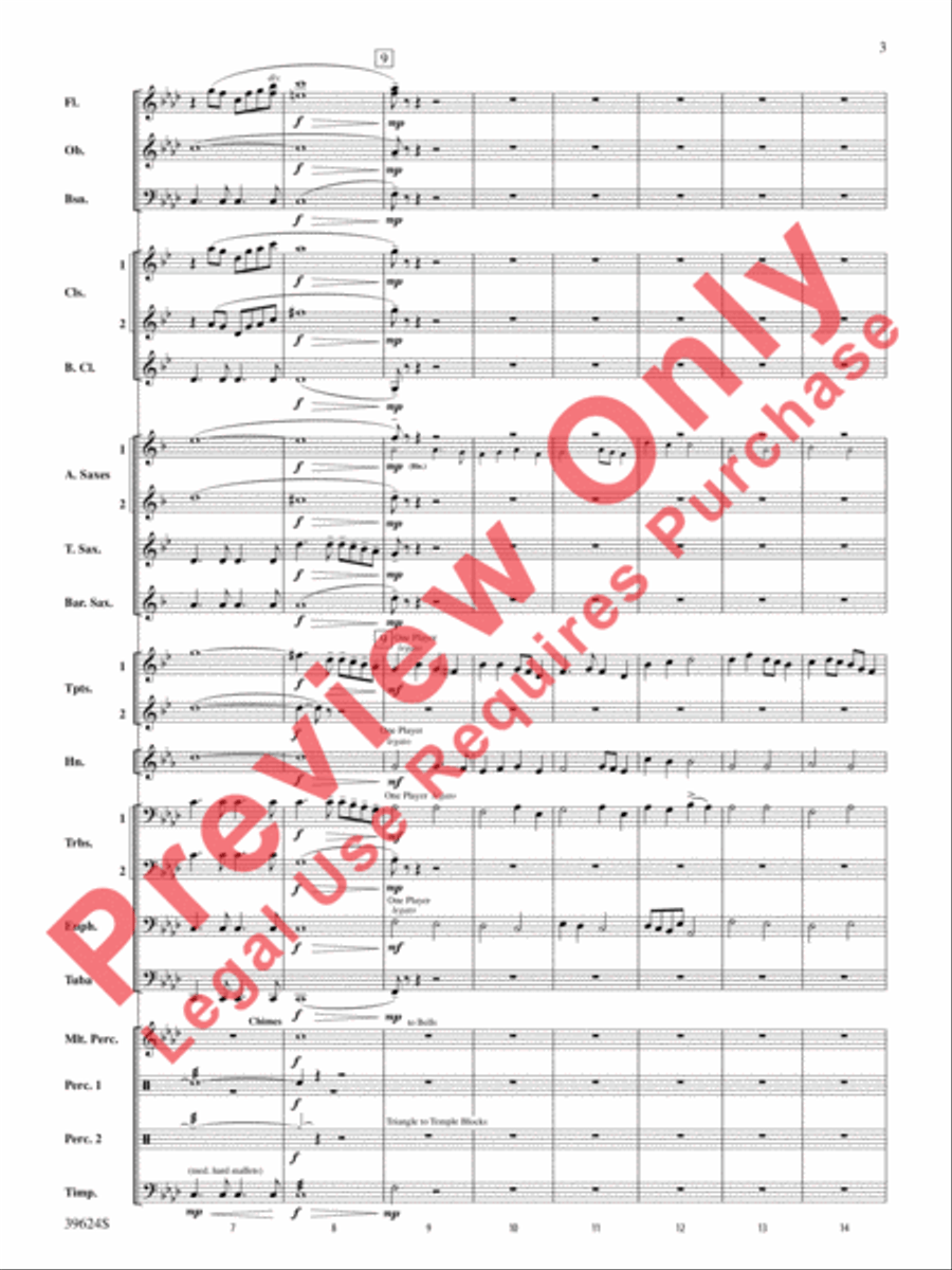 Cradle Hymn Concert Band scores gallery preview page 4