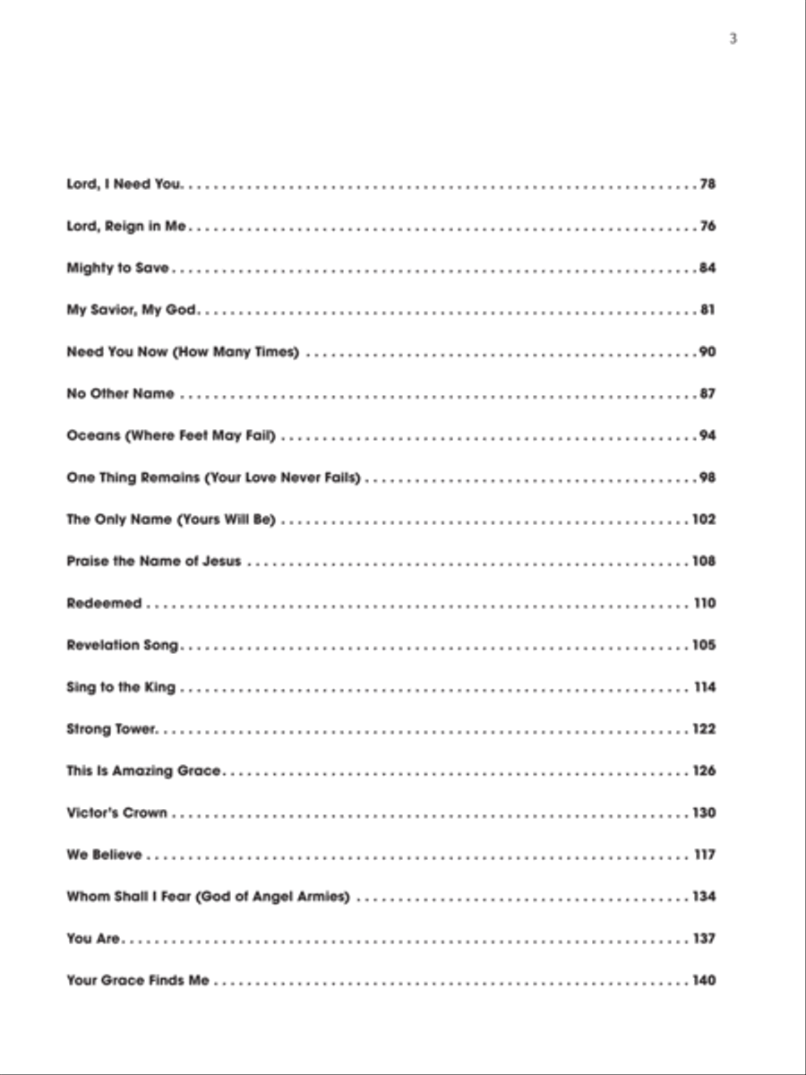 A to Z Praise and Worship Hits Easy Piano scores gallery preview page 3