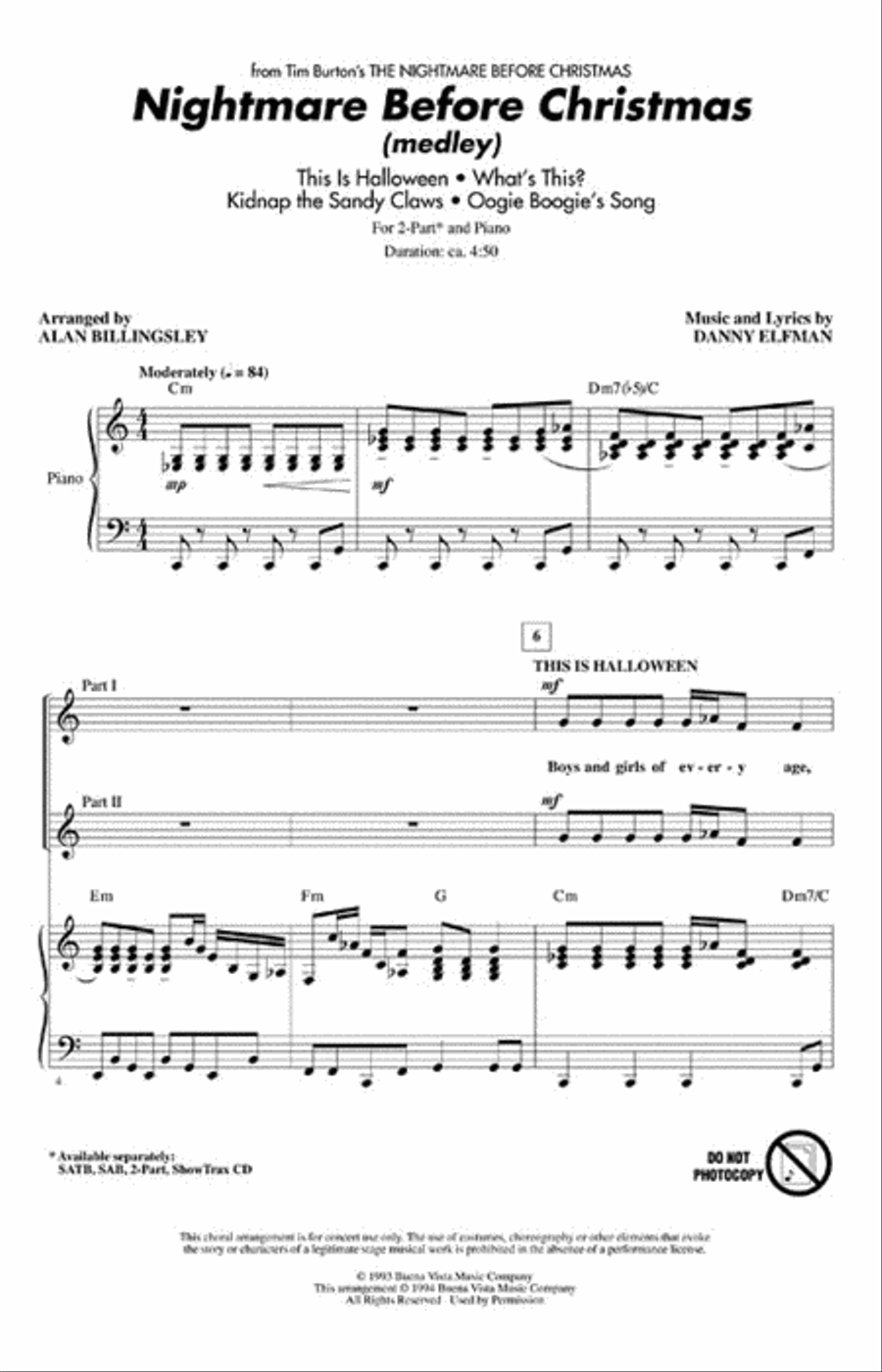 Nightmare Before Christmas 2-Part scores gallery preview page 2
