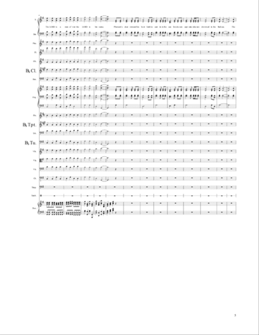 The Song of Moses and of Miriam at the Red Sea-Conductor's Score 4-Part scores gallery preview page 6